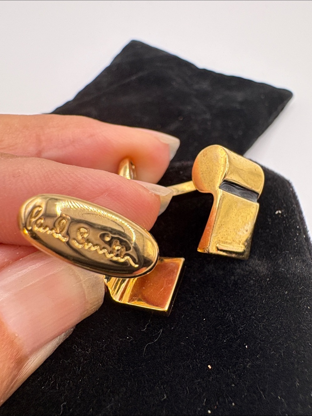 Paul Smith Gold Plated Signature Whistle Cufflinks